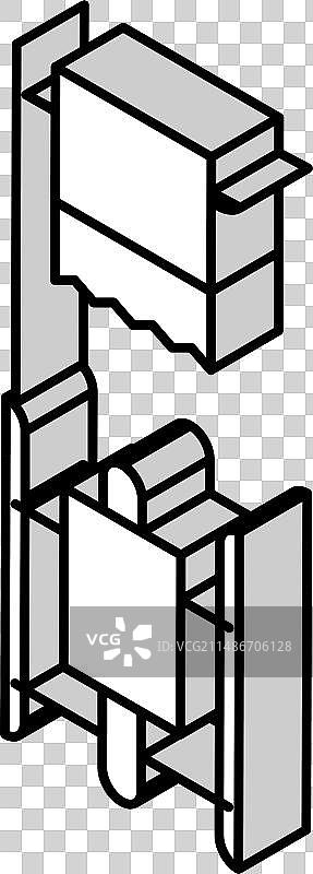 2.5D卫生纸架等距图标图片素材