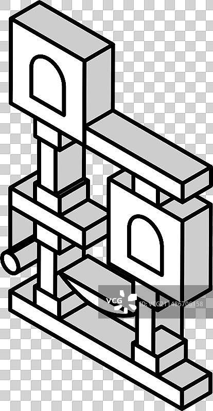 猫爬架2.5D图标图片素材