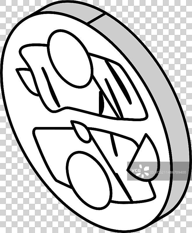 熟柠檬三文鱼2.5D图标图片素材