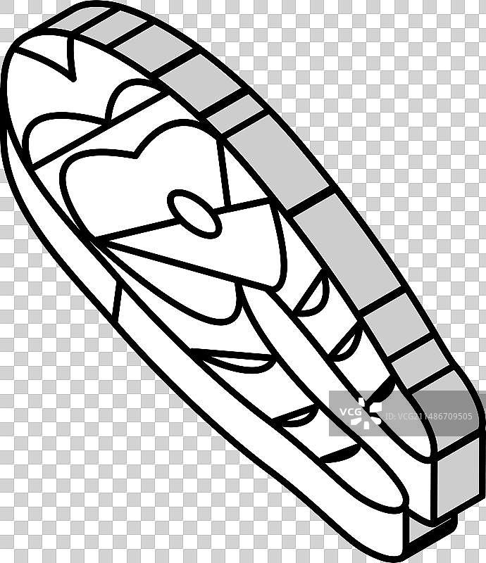 牛排三文鱼2.5D图标图片素材