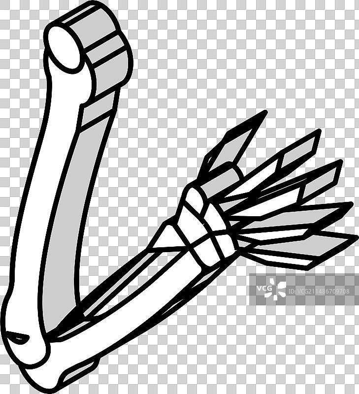 手骨2.5D图标图片素材