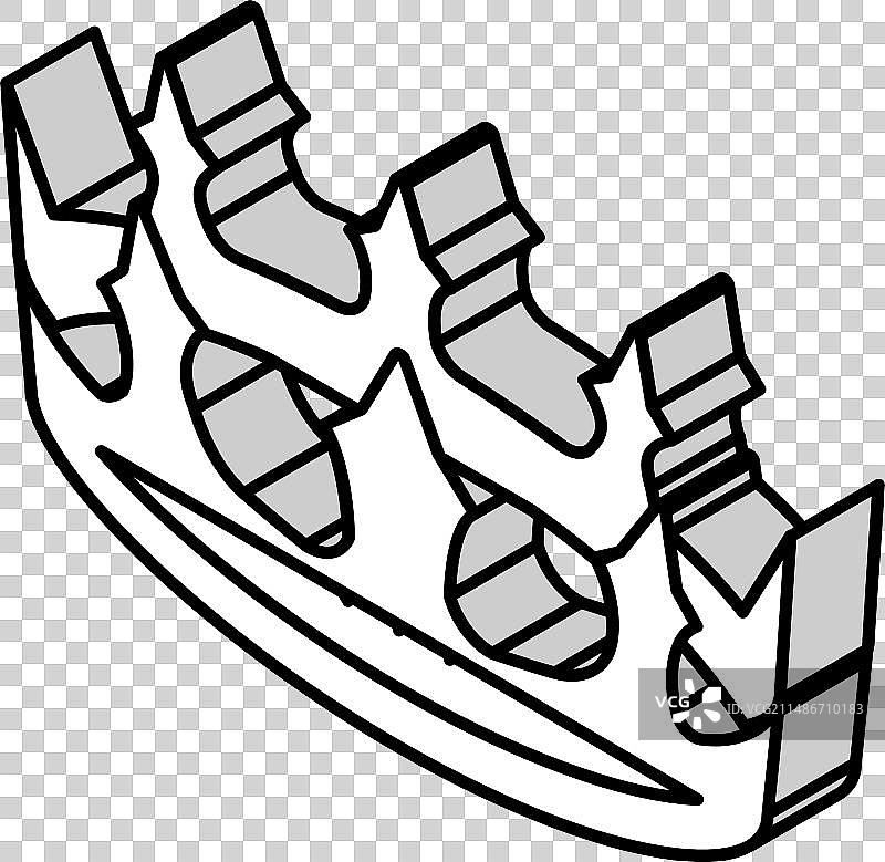 国王皇冠2.5D图标图片素材