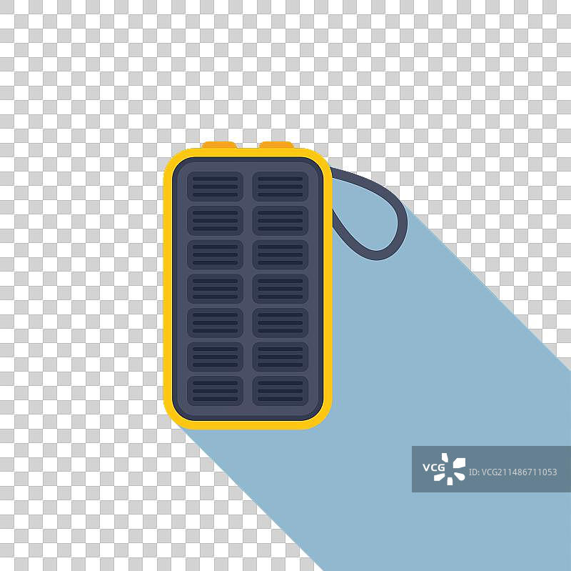 便携式太阳能电池板图标扁平充电宝图片素材
