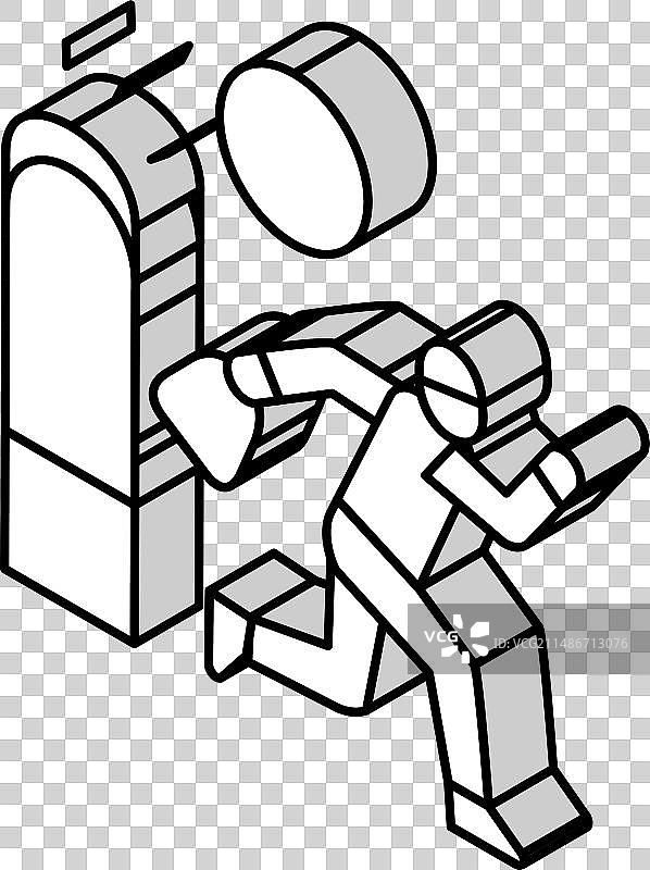 商店盗窃犯罪2.5D图标图片素材