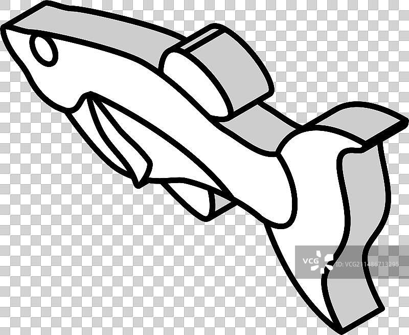 2.5D茉莉鱼图标图片素材