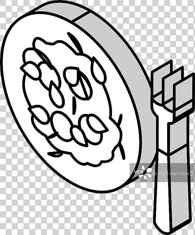 意大利面2.5D图标图片素材