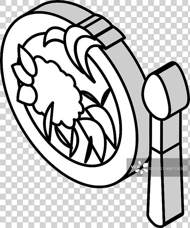 2.5D热汤面食物等距风格图标图片素材