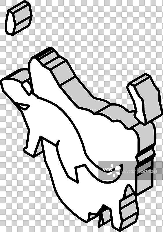 塔斯马尼亚动物2.5D图标图片素材