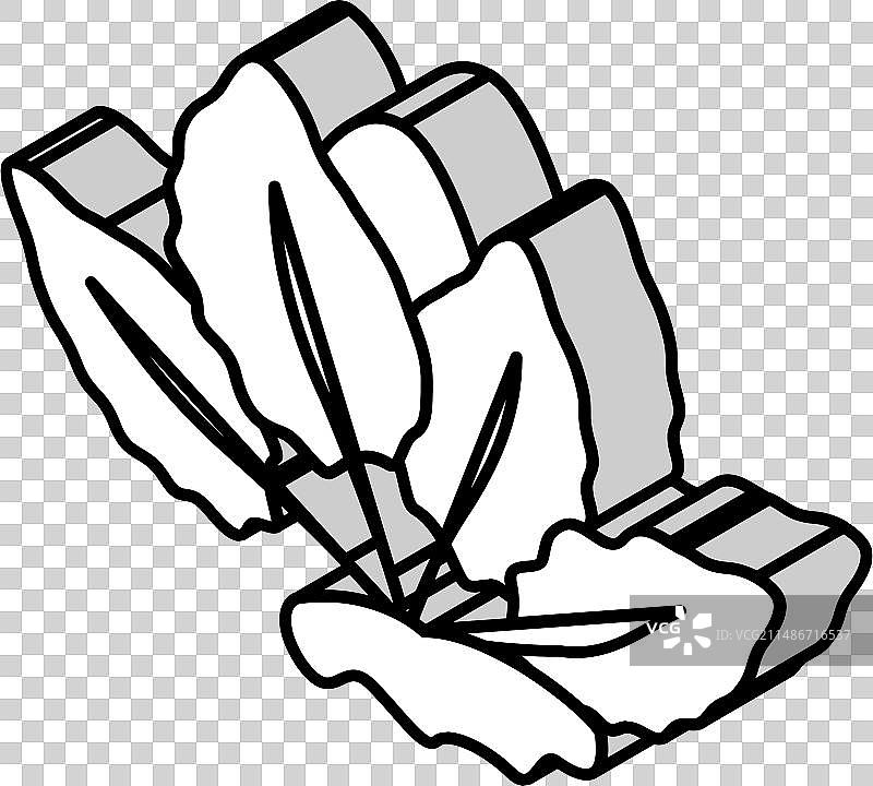 2.5D风格的虎头睡莲图标图片素材