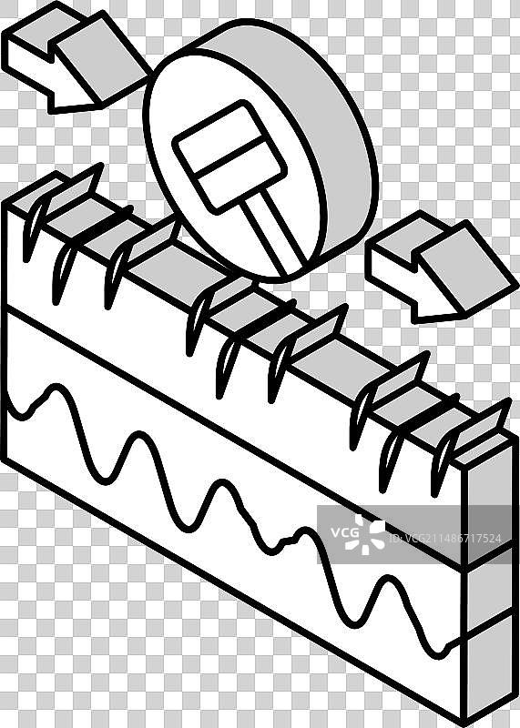 西装等距图标的剃须方向图片素材