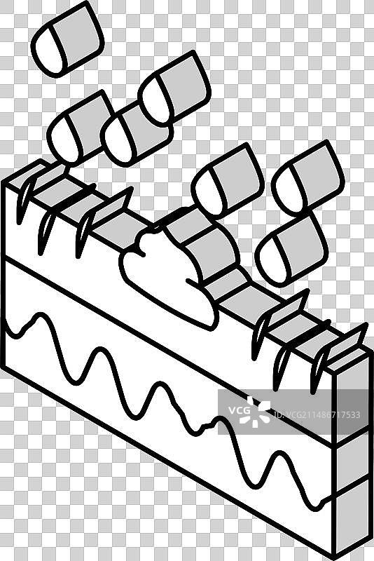 湿发用奶油2.5D图标图片素材