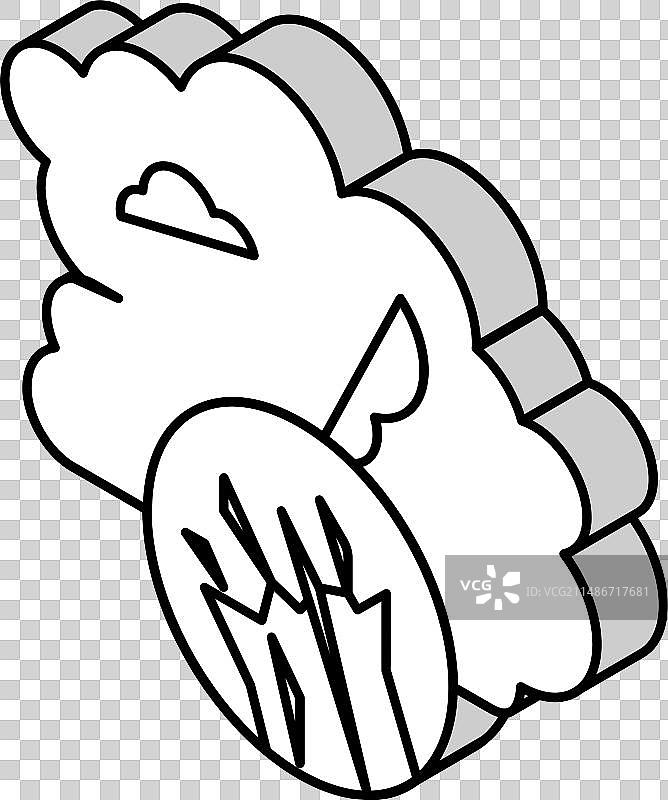 空气石棉污染2.5D图标图片素材