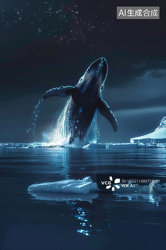 【AI数字艺术】的冰山和浮冰图片素材