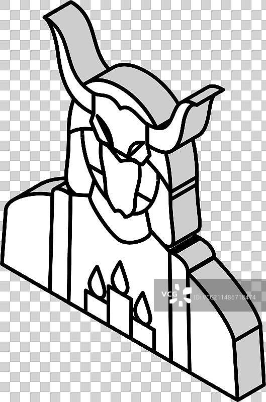 崇拜宗教等距图标图片素材