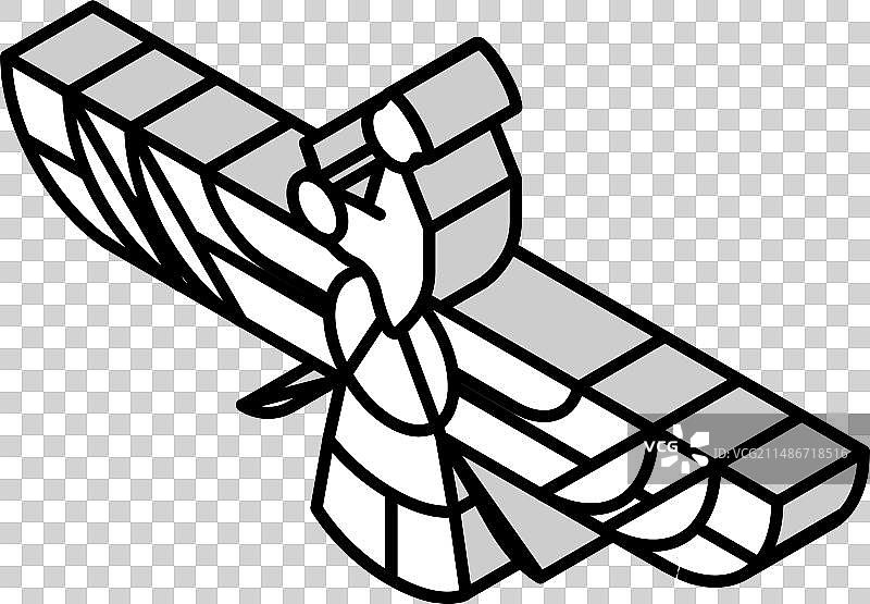 琐罗亚斯德教等距图标图片素材