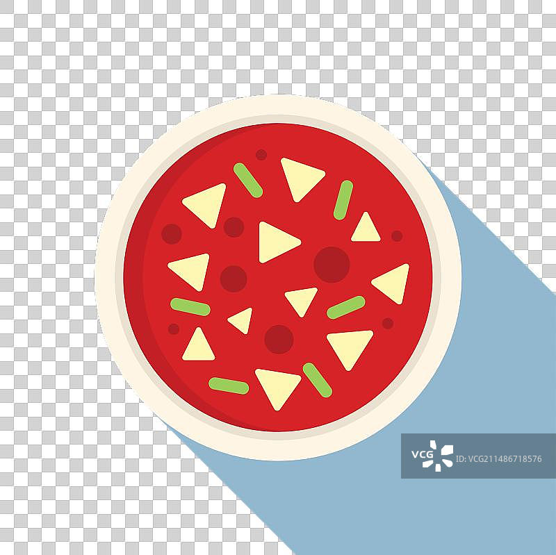 扁平风格的餐食奶油汤图标图片素材