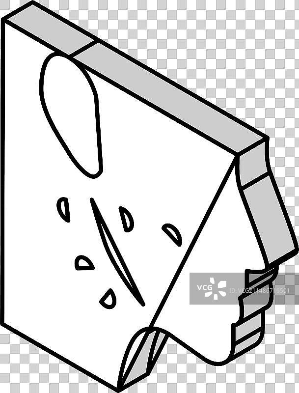 面部颈部毛发倒生2.5D图标图片素材