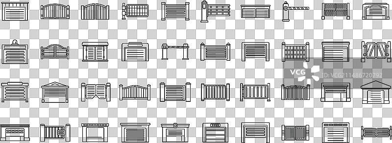 自动门图标安全设置图片素材