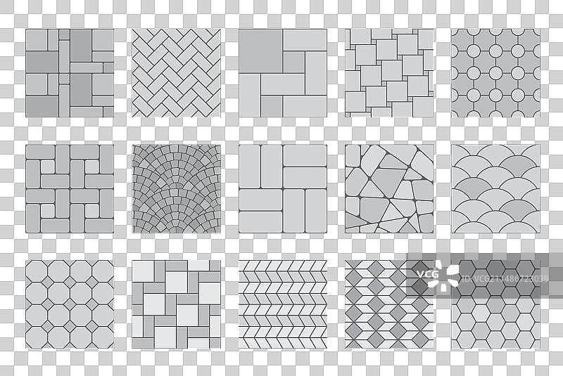 灰色鹅卵石路面图案顶视图图片素材