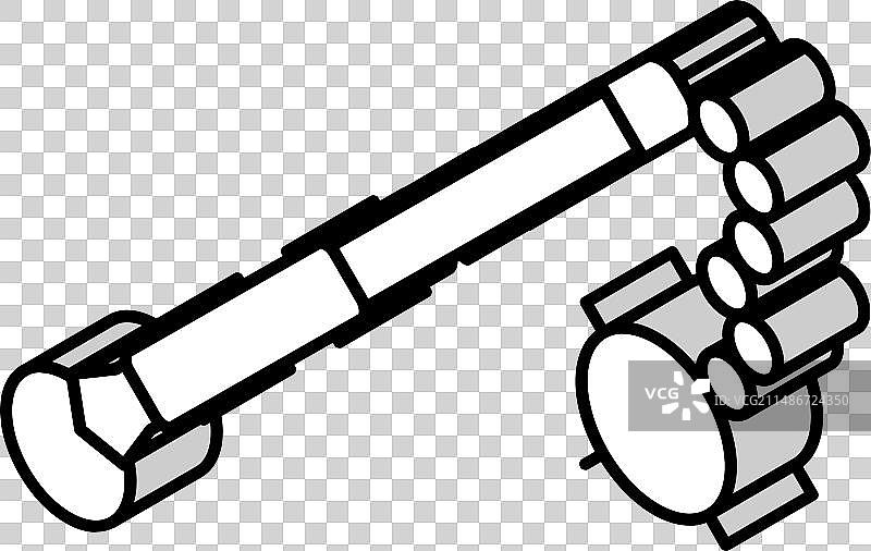 中世纪连枷武器2.5D图标图片素材