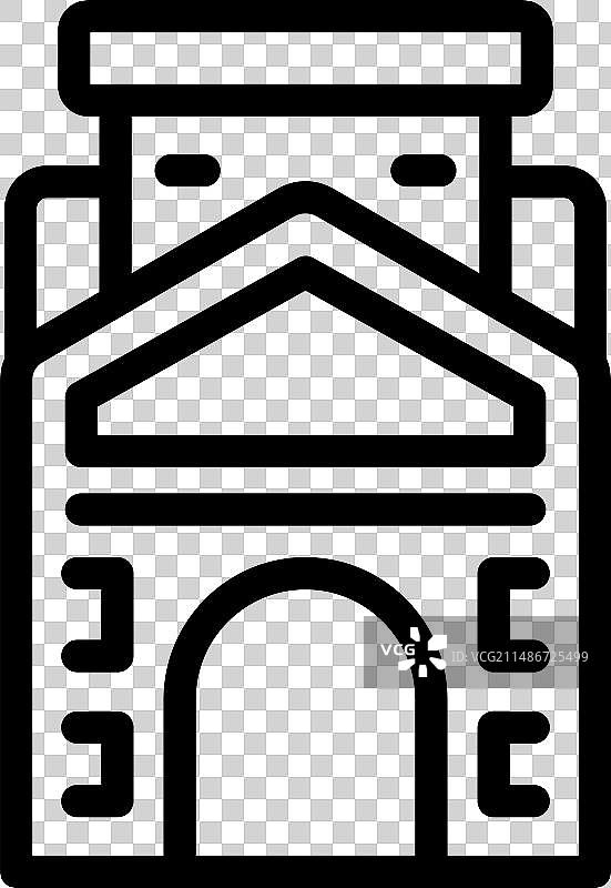 阿姆斯特丹国家纪念碑图标轮廓图片素材