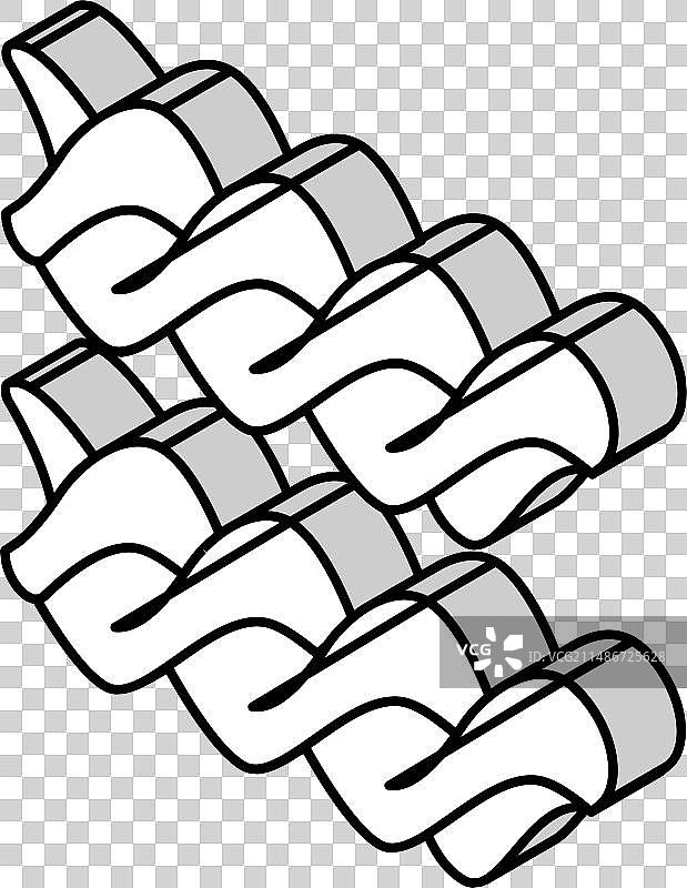 2.5D螺旋面食等距图标图片素材