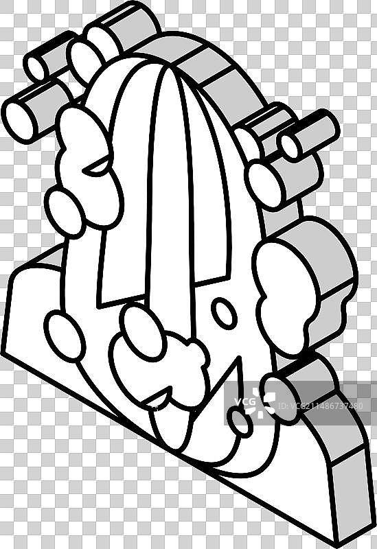 洗发理发2.5D图标图片素材