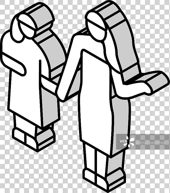 母女发型2.5D图标图片素材