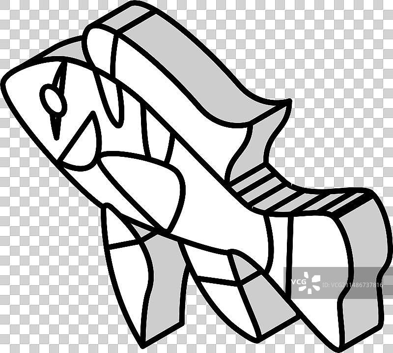 公羊凤凰鱼2.5D图标图片素材