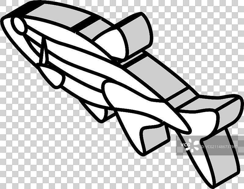 四眼鱼水族箱鱼类2.5D图标图片素材