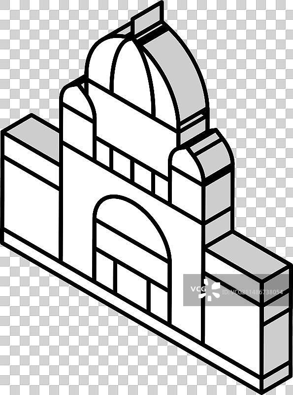 卡尔顿花园2.5D图标图片素材
