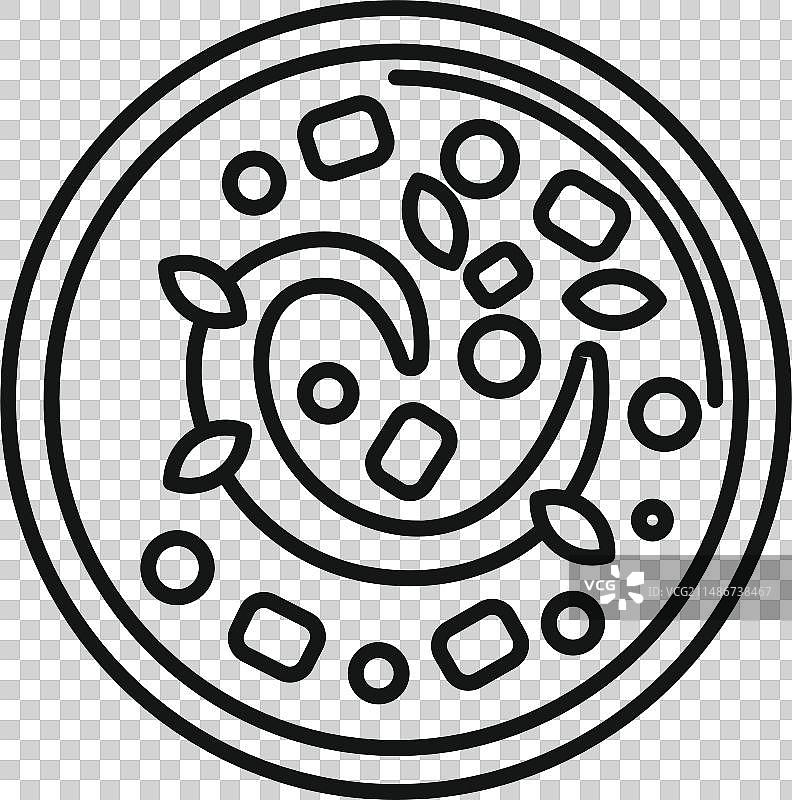 新奶油汤图标轮廓图片素材