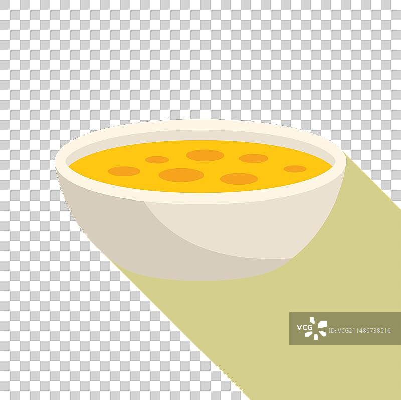 奶油汤扁平风格美食图标图片素材