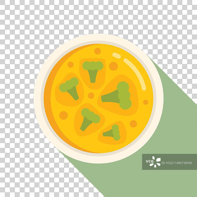 食物碗奶油图标扁平烹饪食物图片素材