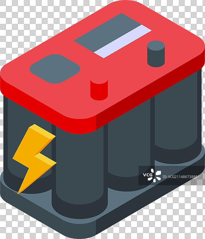 汽车音乐电池图标等距控制图片素材