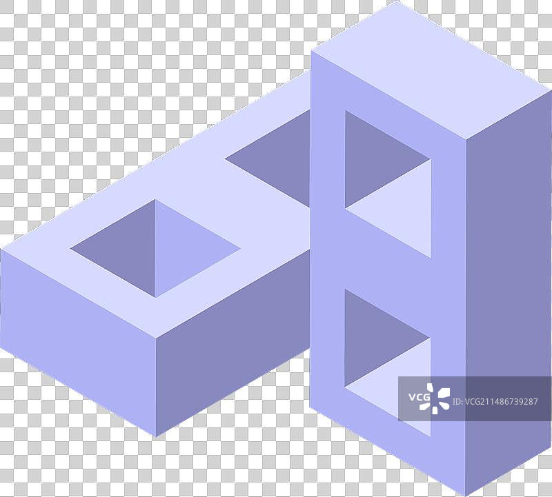 2.5D玩具积木图标图片素材