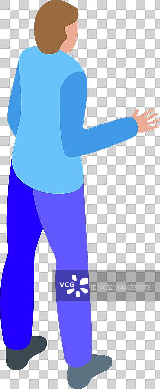 汽车展厅买家2.5D等距图标图片素材