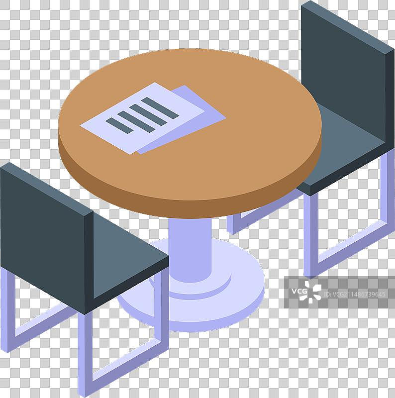 汽车展厅办公桌2.5D图标图片素材