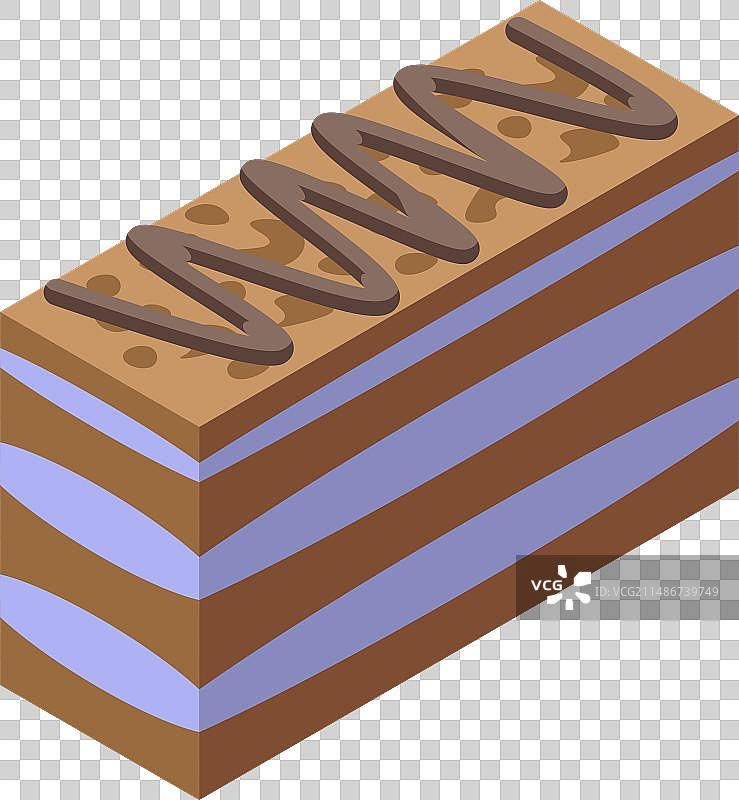 2.5D奶油可可蛋糕图标图片素材