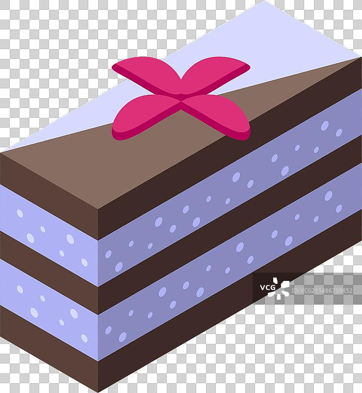 2.5D风格的可可蛋糕图标图片素材