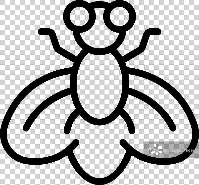 采采蝇昆虫嗡嗡叫图标轮廓图片素材