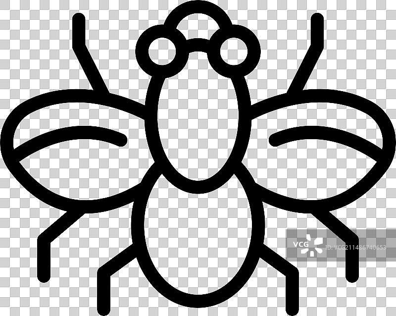 危险昆虫图标轮廓房屋诱饵图片素材