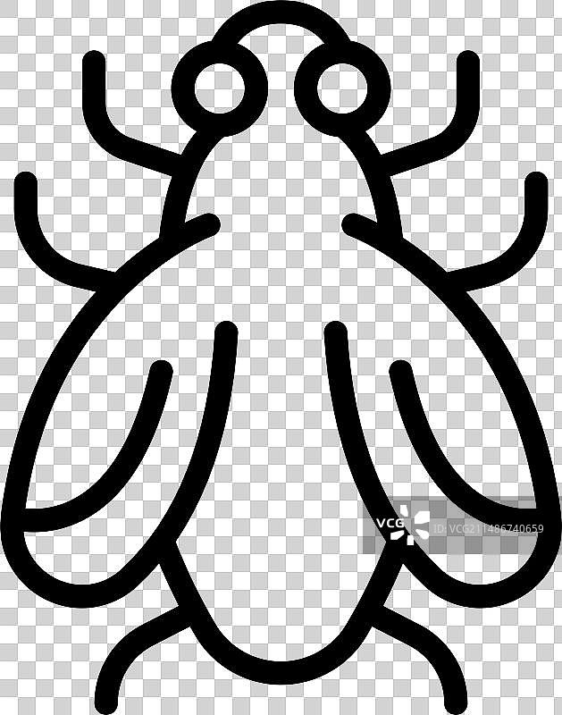 翅膀昆虫嗡嗡叫图标轮廓采采蝇图片素材