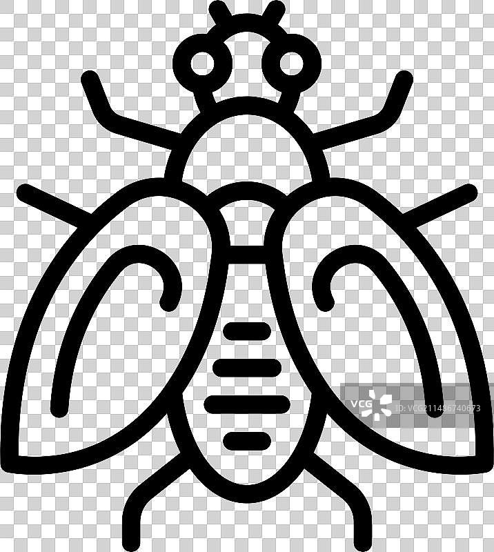 孤立的采采蝇图标轮廓疾病翅膀图片素材