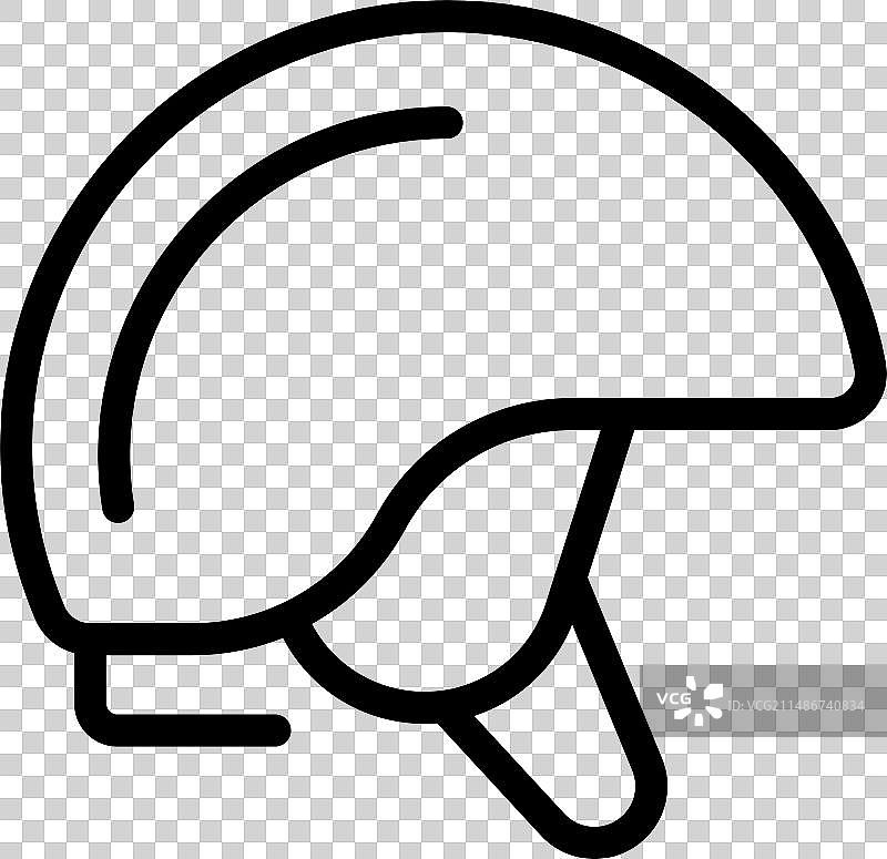 滑雪头盔轮廓图标图片素材