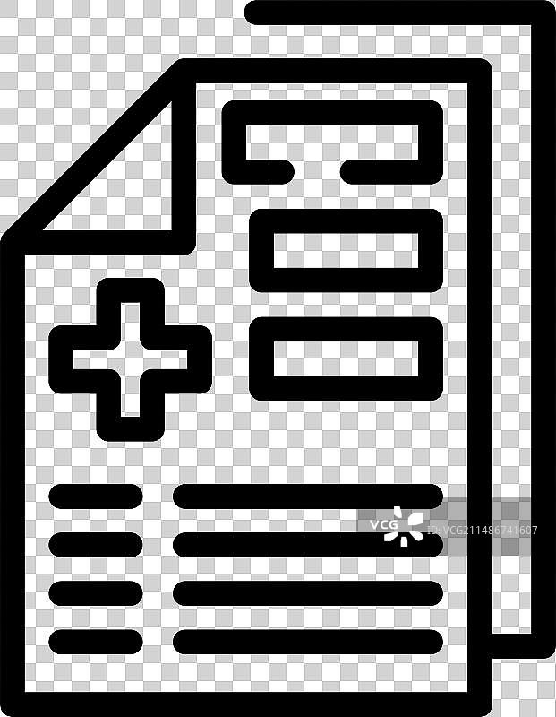 诊所病人文件轮廓图标图片素材