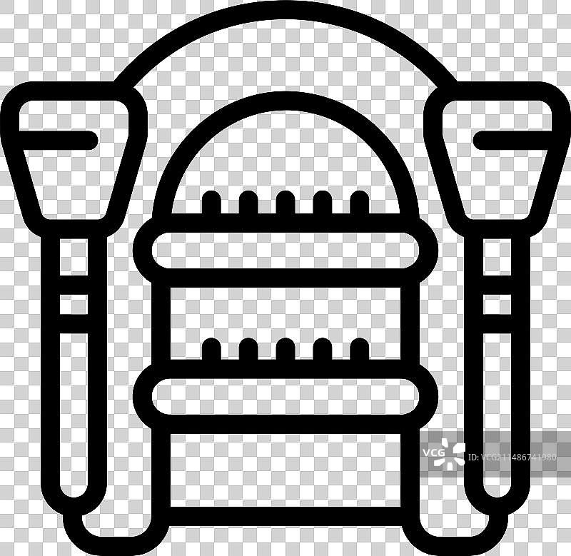 橡皮艇图标轮廓，海洋图片素材