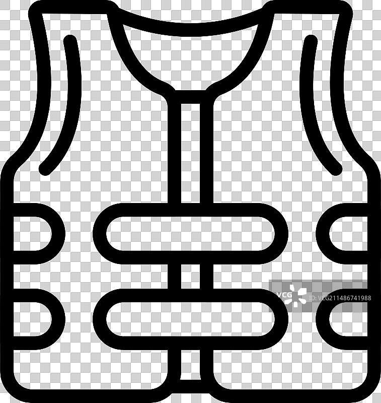 救生背心轮廓海洋图片素材