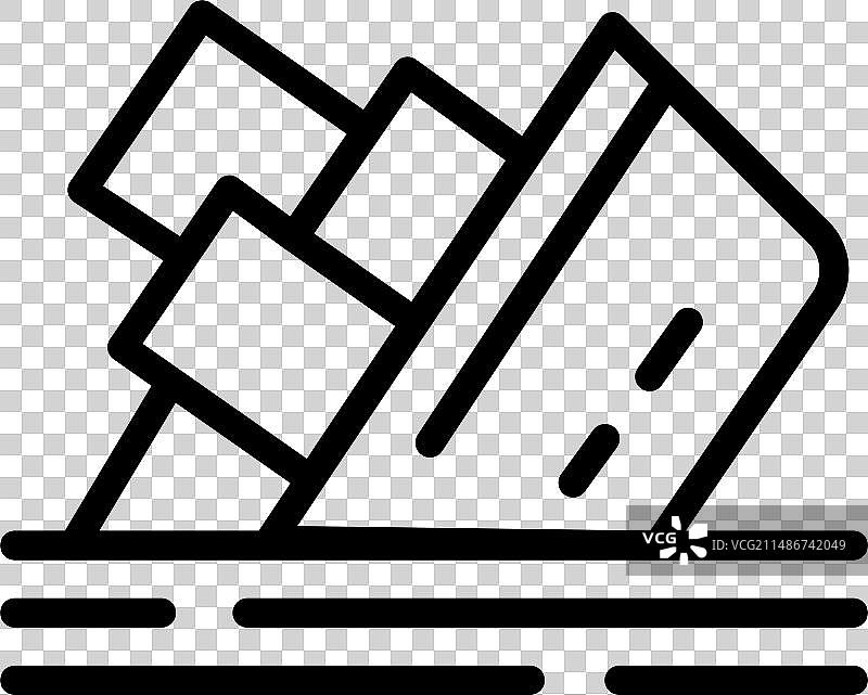 沉船轮廓图标图片素材