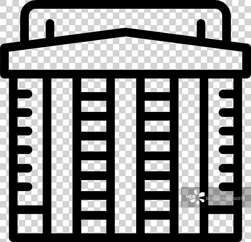 维也纳歌剧院建筑图标轮廓图片素材